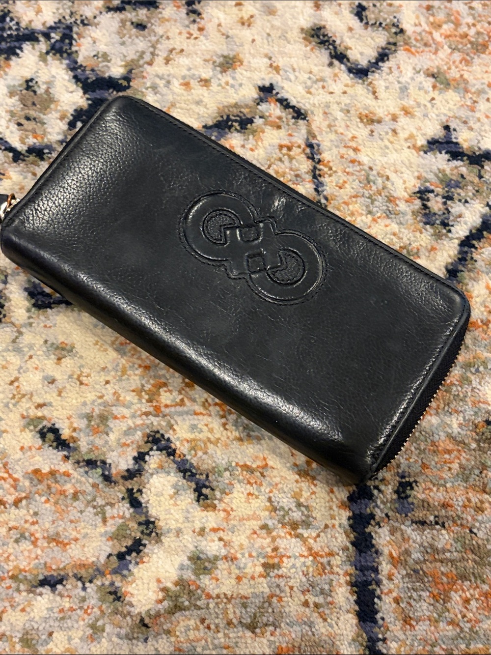 vintage Cole Haan pebbled leather zip-around wallet